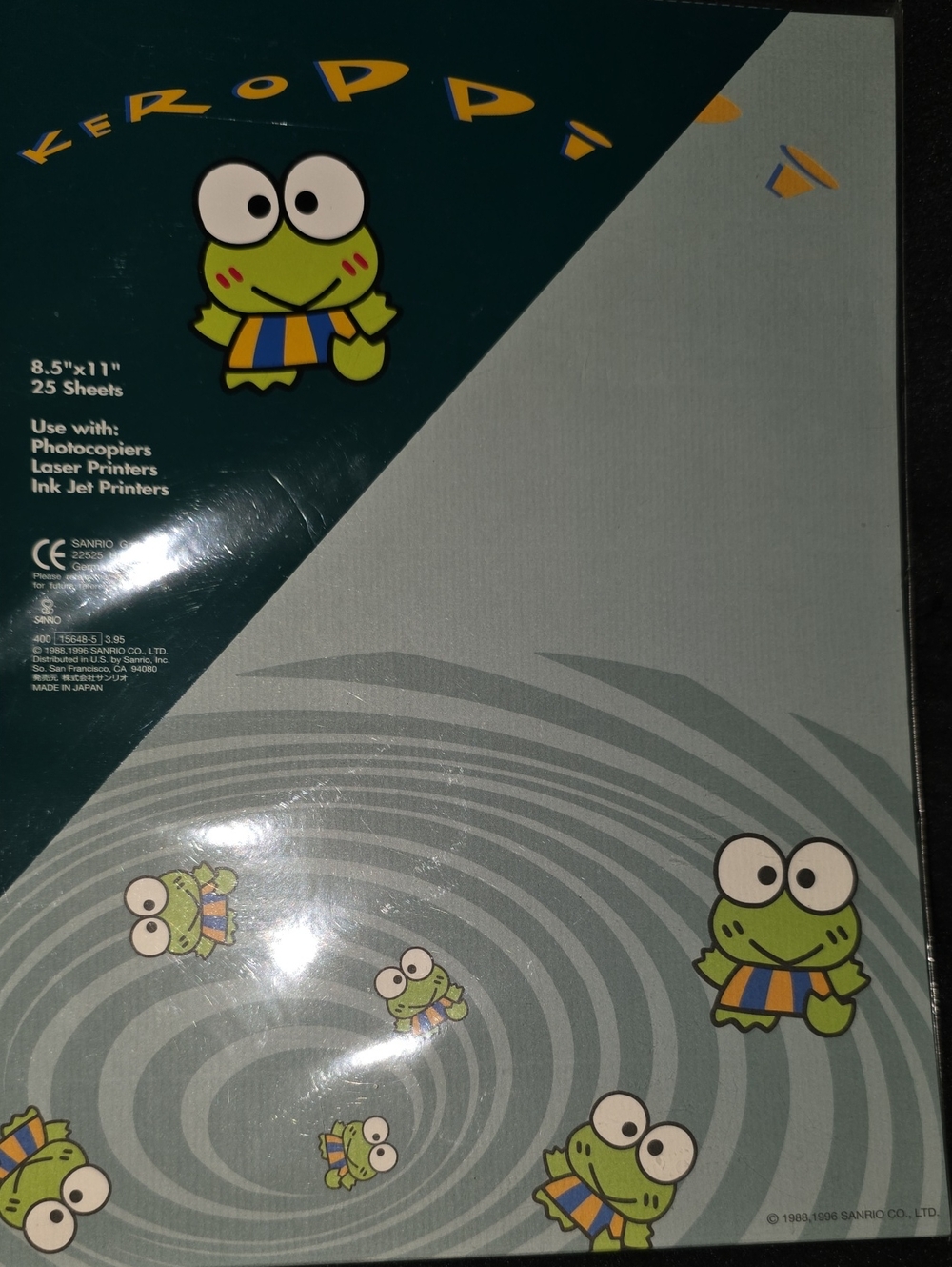 Vintage Sanrio Keroppi 8.5" X 11" Paper
